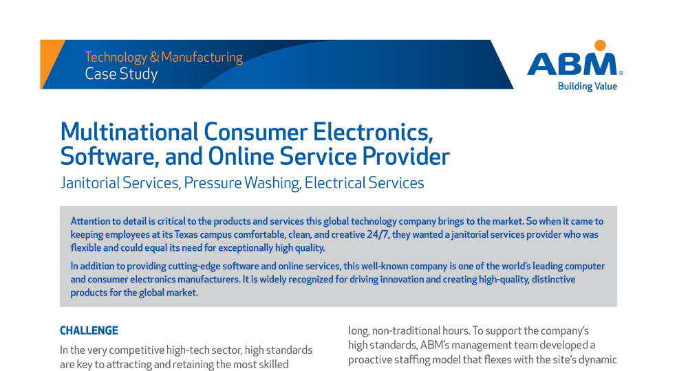Multinational Consumer Electronics, Software, and Online Service Provider